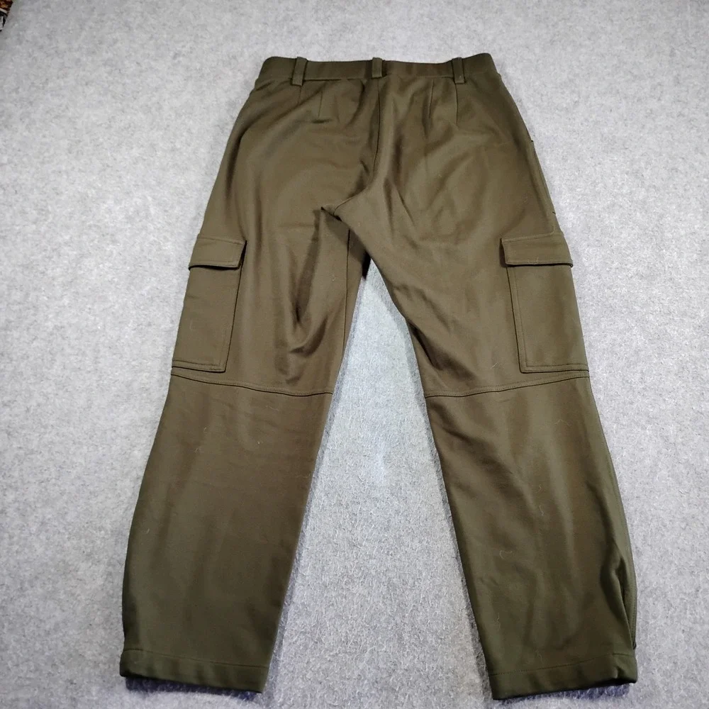 Quince Ultra-Stretch Ponte Tapered Cargo Pants Olive Green Womens Size S